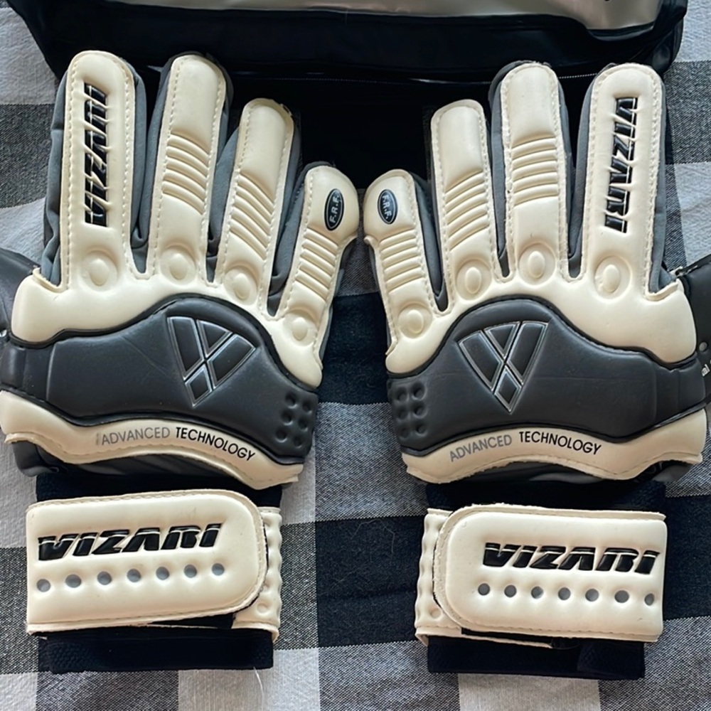 Black and Cream Goalkeeper Gloves